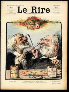 Capa de "Le Lire", sátira colorida de Charles Leandre