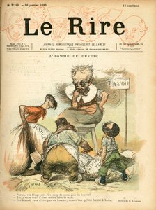 Capa de "Le Lire", sátira colorida de Charles Leandre