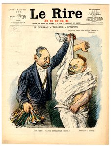 Capa do "Le Lire rouge", Satirical em B & W de Charles Leandre