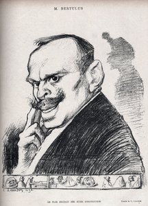 Caso Dreyfus - O mais educado dos magistrados examinadores - Paul Bertulus 1851-1917 - Magistrado francês - Caricatura de Charles Leandre (1862-1934) em "Le Rire" número 197 de 1898