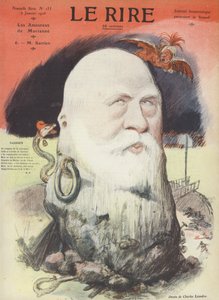 Ferdinand Sarrien, político francês. Ilustração para Le Rire
