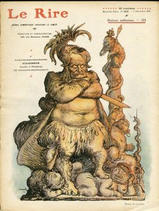 Ilustração de Charles Leandre (1862-1934) para a capa de Le Rire, 07/12/07 - Augagneur Victor (1855-1931) - Estatística de Charles Leandre
