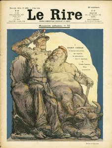 Ilustração de Charles Leandre (1862-1934) para a capa de Le Rire, 09/05/08 - Armee - Vache, Cherie Henry (1867-1936) de Charles Leandre