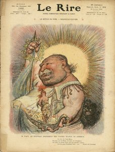 Ilustração de Charles Leandre (1862-1934) para a Capa de Le Rire, No. 312, 23/01/09 - America USA USA - William Howard Taft (1857-1930), Presidente de Charles Leandre