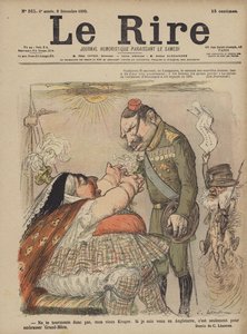 Kaiser Wilhelm II e Rainha Vitória, ilustração para Le Rire