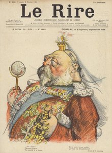 Rei Eduardo VII da Inglaterra, ilustração para Le Rire