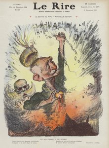 Rei Pedro I da Sérvia. Ilustração para Le Rire