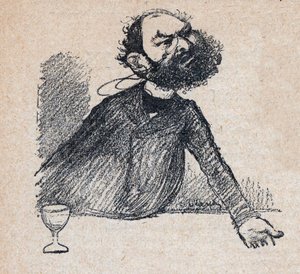 Leon Bourgeois (1851-1925) estadista francês - gravura em "Our Dear Sovereign" de Paul Bosq - ilustração de Charles Leandre (1862-1934) 1898 - de Charles Leandre