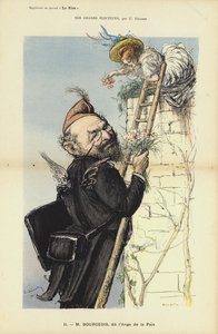Leon Bourgeois, político francês, ilustração para Le Rire