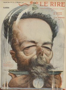 Paul Doumer, político francês. Ilustração para Le Rire