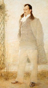 Retrato de Georges Courteline (óleo sobre tela) de Charles Leandre