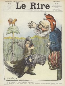 O rei da Itália e o presidente da França. Ilustração para Le Rire