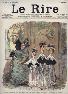 Esta é a primeira vez, este ano, que conduzimos as nossas meninas à exposição de pintura - caricatura de Charles Leandre (1862-1934) em "Le Rire" de 10 de Agosto de Charles Leandre