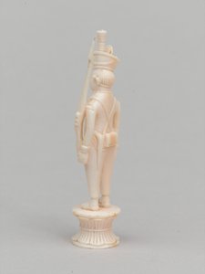 Peão branco, peça de xadrez, Índia, 1820 cerca de Charles Leandre