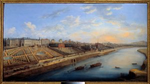 Vista de Passy e Chaillot de Grenelle Painting de Charles Grevenbroeck (? -1758) 1743 Sun. 0,68x1,24 m Paris, musee carnavalet - Vista de Passy e Chaillot de Grenelle. Pintura de Charles Grevenbroeck (? -1758)