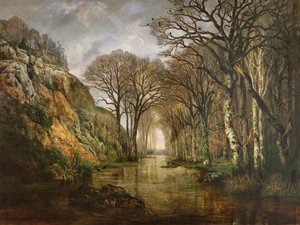 O Erdre, Inverno, 1857 de Charles Leroux