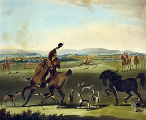 Um cheque, de The Pytchley Hunt, gravado por F. Jukes (1845-1879)