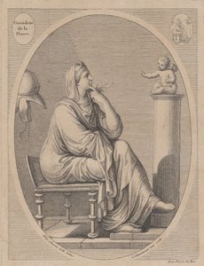 Grandeur de la pierre, depois de Eliz. Cheron, 1665-1728.