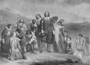 A Desembarque dos Pais Peregrinos, c1848, 1911