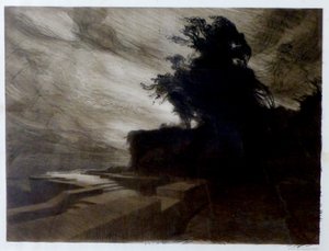 Francês:  Le Vent - pertence a uma série de 9 litografias denominada Cantique des créatures de Charles Marie Dulac