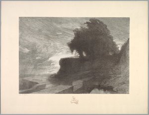 Suíte de Paisagens: Paisagem, Placa 4, Nota, Serpente de Charles Marie Dulac