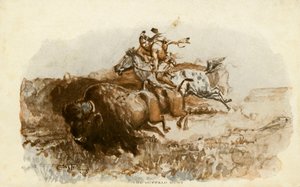 A caça ao búfalo por CM Russell