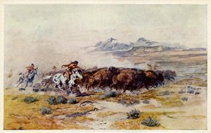 A caça ao búfalo por CM Russell