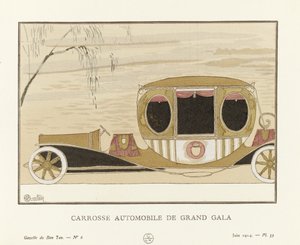 Grand Gala Automobile Coach, pub. 1914 (estêncil) de Charles Martin