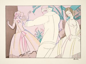 Colin Maillard, da Sports & Entertainment, pub. 1914 (estêncil) de Charles Martin