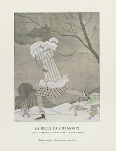 A Belle de Chamonix, pub. 1924 (estêncil) de Charles Martin