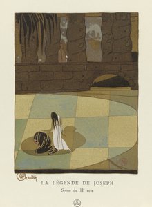 A Lenda de José, Cena do Segundo Ato, pub. 1914 (estêncil) de Charles Martin