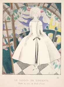 O Jardim da Infância, de uma Coleção de Placas de Moda, 1920 (estêncil) de Charles Martin