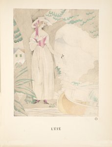 Lété, de uma Coleção de Placas de Moda, 1922 (pochoir print) de Charles Martin