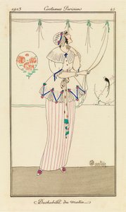 Prato 45 de "Costumes Parisiens" (trajes parisienses) de Charles Martin