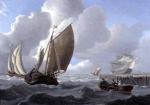 Navegação ao largo da costa holandesa