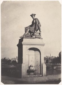 [Escultura Alegórica da Indústria, Pont du Carrousel], 1852. de Charles Marville