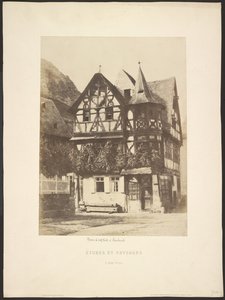 Estudos e paisagens: casa do século XVI em Baccharah de Charles Marville