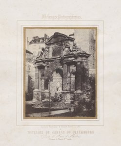 Fonte no Jardin du Luxembourg (Gruta de Marie de Medici) de Charles Marville