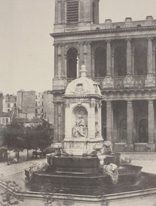 Fonte em St. Sulpice, 1851. de Charles Marville