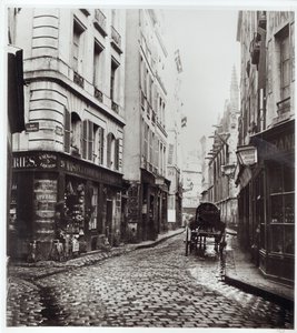Rue Saint-Severin, da Rue de la Harpe, Paris, 1858-78 de Charles Marville