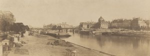 O Sena da Pont du Carrousel Olhando para Notre Dame, 1853. de Charles Marville