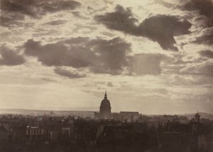 Estudo de nuvem sem título com Les Invalides, 1860. de Charles Marville