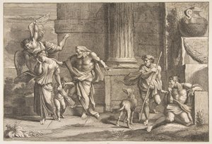 A Expulsão de Hagar, 1646-70. de Charles Masse