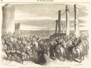 Les troupes Austro-Prussiennes entrante em Hambourg ... [metade superior] de Charles Maurand after Godefroy Durand