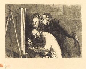 Pintores e burgueses de Charles Maurand after Honoré Daumier