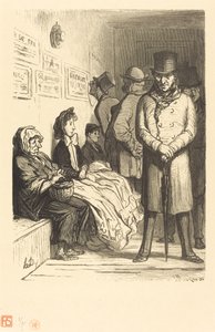 Um escritório de espera de ônibus de Charles Maurand after Honoré Daumier