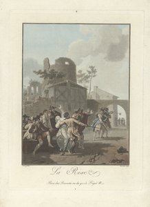 A disputa
La Rixe (título sobre o objecto) de Charles Melchior Descourtis