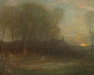 A Lua da Colheita, c. 1908. de Charles Melville Dewey