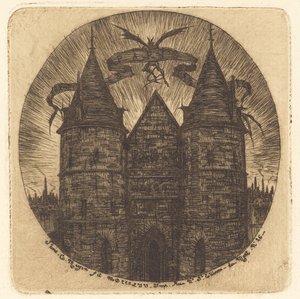 Antigo portão do Palácio da Justiça, Paris de Charles Meryon