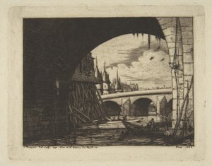 Arco, Pont Nôtre-Dame, Paris, da obra «Gravuras de Paris»